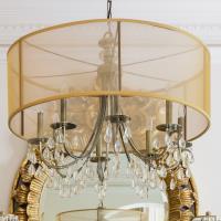 Eight Light Chandelier by Crystorama - Hampton Collection, Antique Brass Finish - 5628-AB