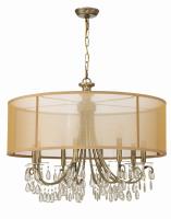 Eight Light Chandelier by Crystorama - Hampton Collection, Antique Brass Finish - 5628-AB