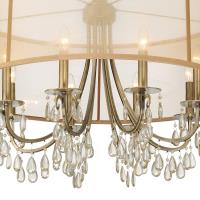Eight Light Chandelier by Crystorama - Hampton Collection, Antique Brass Finish - 5628-AB