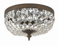 Two Light Flush Mount by Crystorama - Waltham Collection, English Bronze Finish - 710-EB-CL-MWP