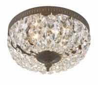 Two Light Flush Mount by Crystorama - Waltham Collection, English Bronze Finish - 710-EB-CL-MWP