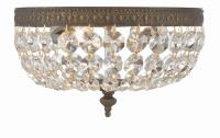 Two Light Flush Mount by Crystorama - Waltham Collection, English Bronze Finish - 710-EB-CL-MWP