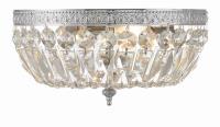 Three Light Flush Mount by Crystorama - Waltham Collection, Polished Chrome Finish - 712-CH-CL-MWP