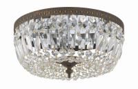 Three Light Flush Mount by Crystorama - Waltham Collection, English Bronze Finish - 714-EB-CL-MWP