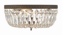 Three Light Flush Mount by Crystorama - Waltham Collection, English Bronze Finish - 714-EB-CL-MWP