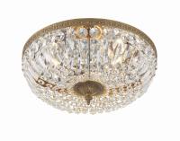 Three Light Flush Mount by Crystorama - Waltham Collection, Olde Brass Finish - 716-OB-CL-MWP