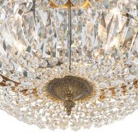 Three Light Flush Mount by Crystorama - Waltham Collection, Olde Brass Finish - 716-OB-CL-MWP