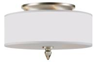 Three Light Flush Mount by Crystorama - Luxo Collection, Satin Nickel Finish - 9503-SN