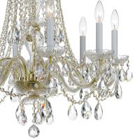 Eight Light Chandelier by Crystorama - Traditional Crystal Collection, Polished Brass Finish - 1138-PB-CL-MWP