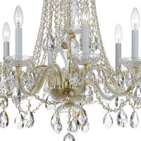 Eight Light Chandelier by Crystorama - Traditional Crystal Collection, Polished Brass Finish - 1138-PB-CL-MWP