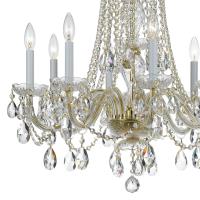Eight Light Chandelier by Crystorama - Traditional Crystal Collection, Polished Brass Finish - 1138-PB-CL-MWP