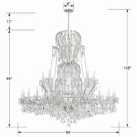 37 Light Chandelier by Crystorama - Maria Theresa Collection, Polished Chrome Finish - 4460-CH-CL-S