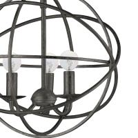 Three Light Mini Chandelier by Crystorama - Solaris Collection, English Bronze Finish - 9225-EB