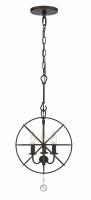 Three Light Mini Chandelier by Crystorama - Solaris Collection, English Bronze Finish - 9225-EB