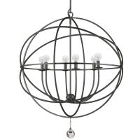 Six Light Chandelier by Crystorama - Solaris Collection, English Bronze Finish - 9228-EB