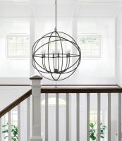 Six Light Chandelier by Crystorama - Solaris Collection, English Bronze Finish - 9228-EB