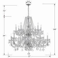 16 Light Chandelier by Crystorama - Traditional Crystal Collection, Polished Chrome Finish - 1139-CH-CL-MWP