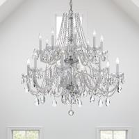 16 Light Chandelier by Crystorama - Traditional Crystal Collection, Polished Chrome Finish - 1139-CH-CL-MWP