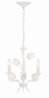 Three Light Mini Chandelier by Crystorama - Southport Collection, Wet White Finish - 4813-WW