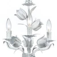 Three Light Mini Chandelier by Crystorama - Southport Collection, Wet White Finish - 4813-WW