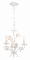 Three Light Mini Chandelier by Crystorama - Southport Collection, Wet White Finish - 4813-WW