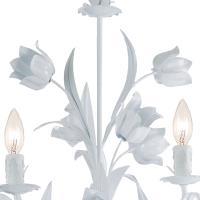 Five Light Chandelier by Crystorama - Southport Collection, Wet White Finish - 4815-WW