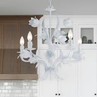 Five Light Chandelier by Crystorama - Southport Collection, Wet White Finish - 4815-WW