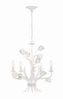 Five Light Chandelier by Crystorama - Southport Collection, Wet White Finish - 4815-WW