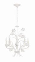 Five Light Chandelier by Crystorama - Southport Collection, Wet White Finish - 4815-WW