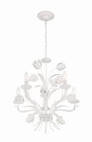 Five Light Chandelier by Crystorama - Southport Collection, Wet White Finish - 4815-WW