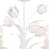 Five Light Chandelier by Crystorama - Southport Collection, Wet White Finish - 4815-WW