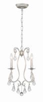 Four Light Mini Chandelier by Crystorama - Ashton Collection, Olde Silver Finish - 5014-OS-CL-MWP