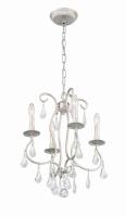 Four Light Mini Chandelier by Crystorama - Ashton Collection, Olde Silver Finish - 5014-OS-CL-MWP