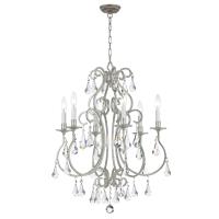 Six Light Chandelier by Crystorama - Ashton Collection, Olde Silver Finish - 5016-OS-CL-MWP