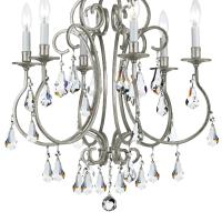 Six Light Chandelier by Crystorama - Ashton Collection, Olde Silver Finish - 5016-OS-CL-MWP