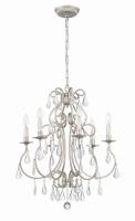 Six Light Chandelier by Crystorama - Ashton Collection, Olde Silver Finish - 5016-OS-CL-MWP