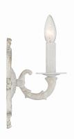 One Light Wall Sconce by Crystorama - Paris Market Collection, Antique White Finish - 5111-AW