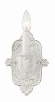 One Light Wall Sconce by Crystorama - Paris Market Collection, Antique White Finish - 5111-AW
