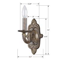 One Light Wall Sconce by Crystorama - Paris Market Collection, Venetian Bronze Finish - 5111-VB