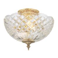 Two Light Semi Flush Mount by Crystorama - Milton Collection, Olde Brass Finish - 66-CT-OB