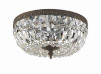 Three Light Flush Mount by Crystorama - Waltham Collection, English Bronze Finish - 712-EB-CL-MWP