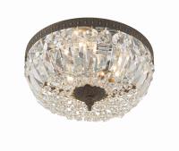 Three Light Flush Mount by Crystorama - Waltham Collection, English Bronze Finish - 712-EB-CL-MWP
