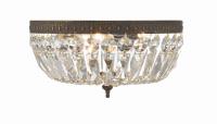 Three Light Flush Mount by Crystorama - Waltham Collection, English Bronze Finish - 712-EB-CL-MWP