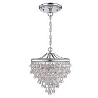 Three Light Mini Chandelier by Crystorama - Calypso Collection, Polished Chrome Finish - 130-CH