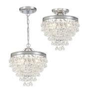 Three Light Mini Chandelier by Crystorama - Calypso Collection, Polished Chrome Finish - 130-CH
