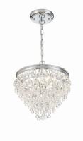 Three Light Mini Chandelier by Crystorama - Calypso Collection, Polished Chrome Finish - 130-CH