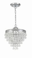 Three Light Mini Chandelier by Crystorama - Calypso Collection, Polished Chrome Finish - 130-CH