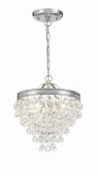 Three Light Mini Chandelier by Crystorama - Calypso Collection, Polished Chrome Finish - 130-CH
