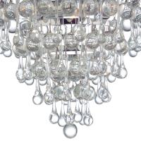 Three Light Flush Mount by Crystorama - Calypso Collection, Polished Chrome Finish - 135-CH