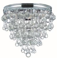 Three Light Flush Mount by Crystorama - Calypso Collection, Polished Chrome Finish - 135-CH